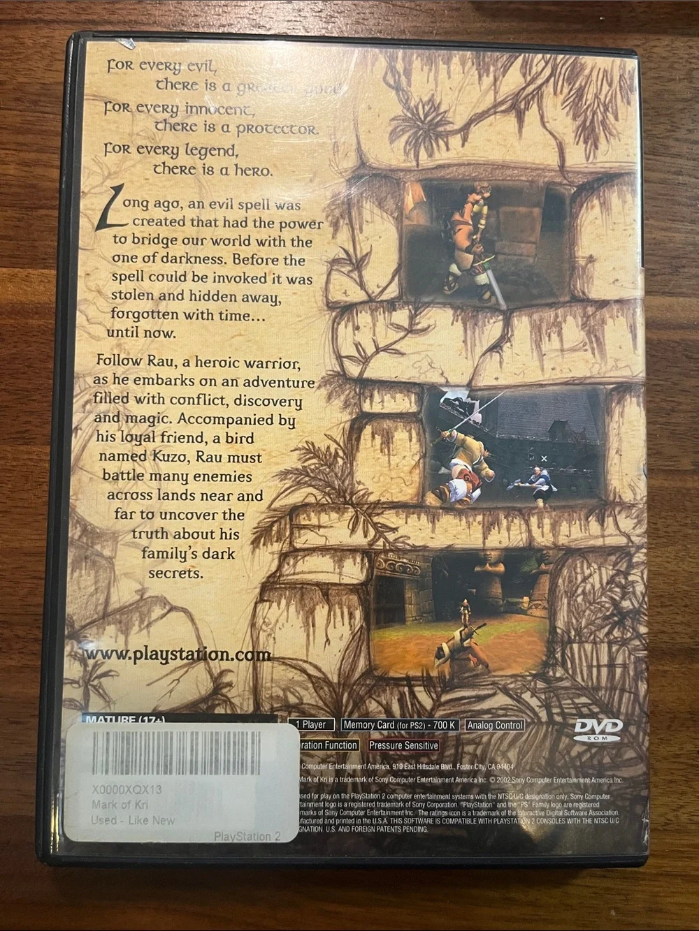 PS2 The Mark of Kri Video Game Complete Box Manual CIB Like New
